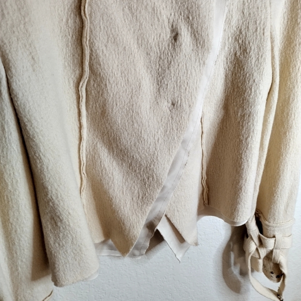 Free people We the Free People Wool Crop Moto Military Jacket sz L - Picture 3 of 9